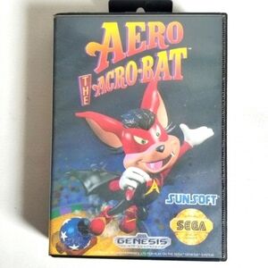 Vintage Sega Genesis Aero the Acro-Bat 1993 Retro Video Game